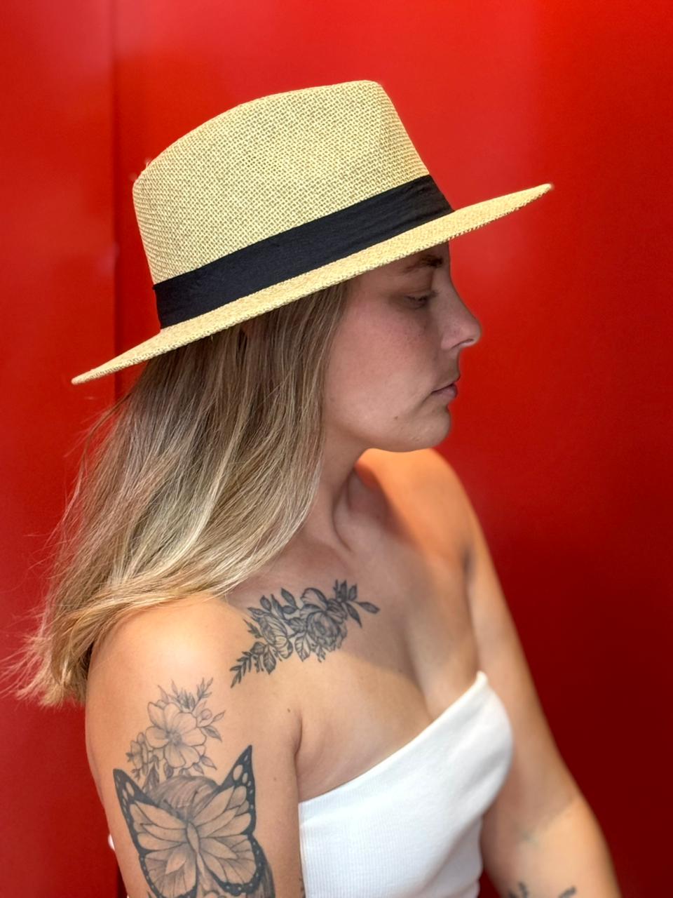 Chapéu Panamá Faixa Preta