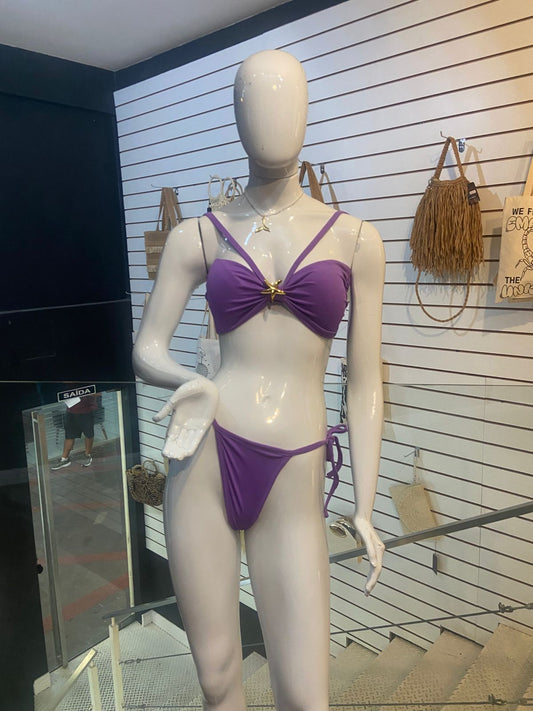 Biquíni Lilás com Detalhe Estrela-do-Mar