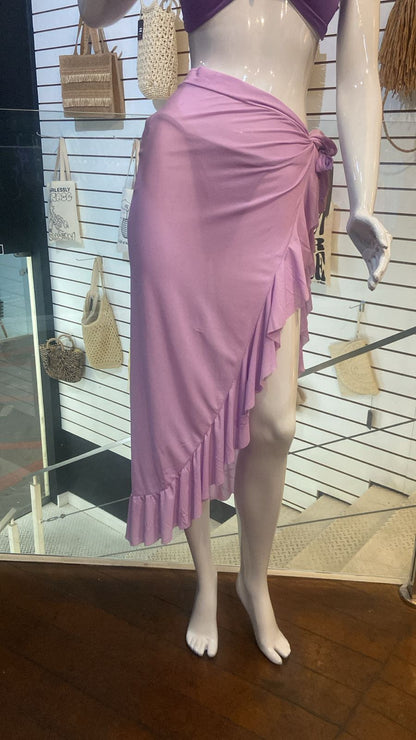 Pareô Assimétrico com Babado