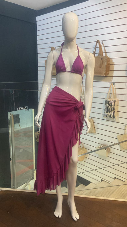 Pareô Assimétrico com Babado