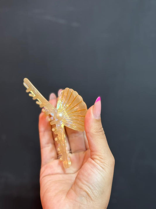 Piranha Concha Rosa Madrepérola com Pérola