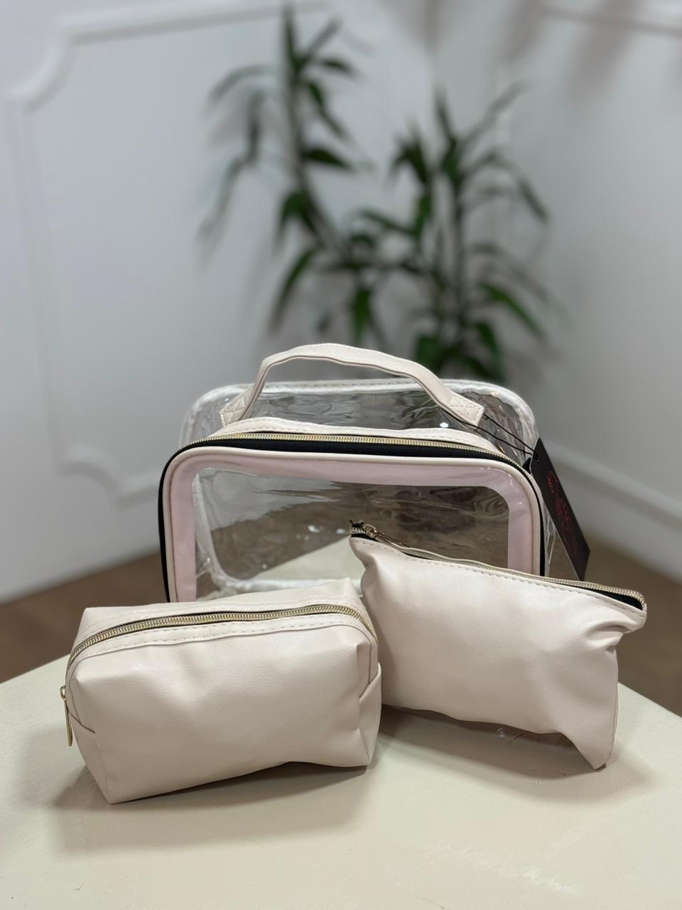 Kit Necessaire 3 Peças Nude