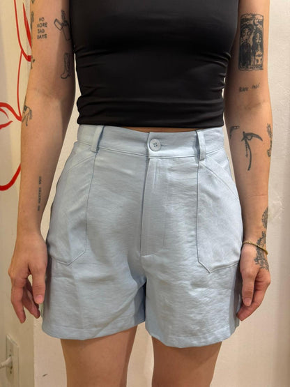 Short de Alfaiataria Azul Bebê