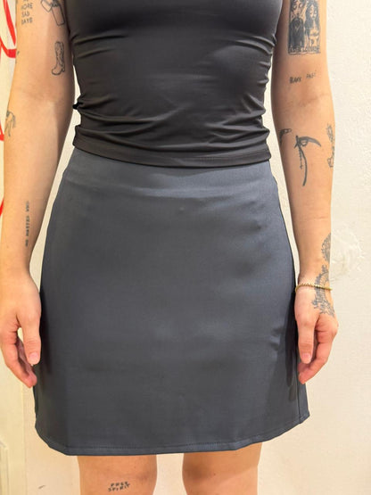 Saia de Alfaiataria Cinza Escuro