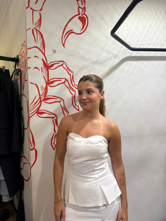 Cropped Tomara que Caia Alfaiataria Branco