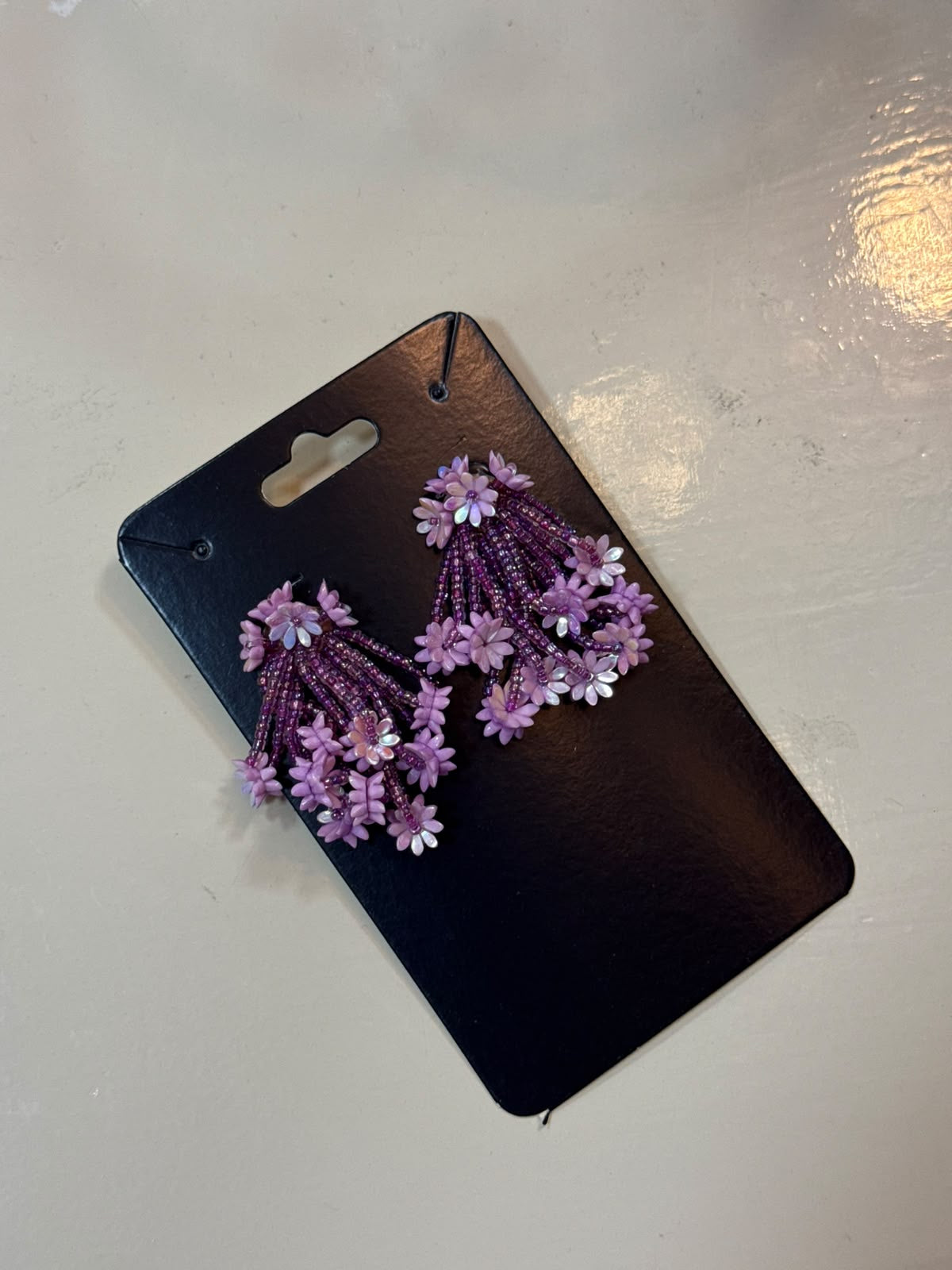 Brinco Miçanga Roxo