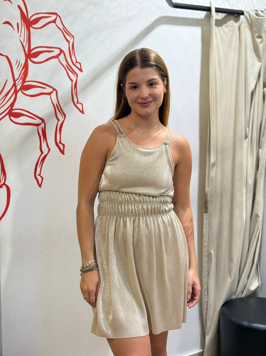 Vestido brilho dourado