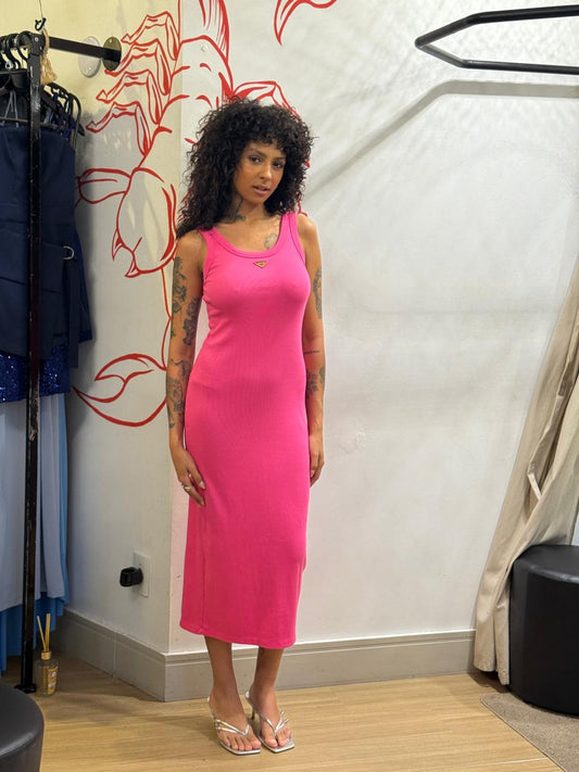 Vestido rosa pigmento