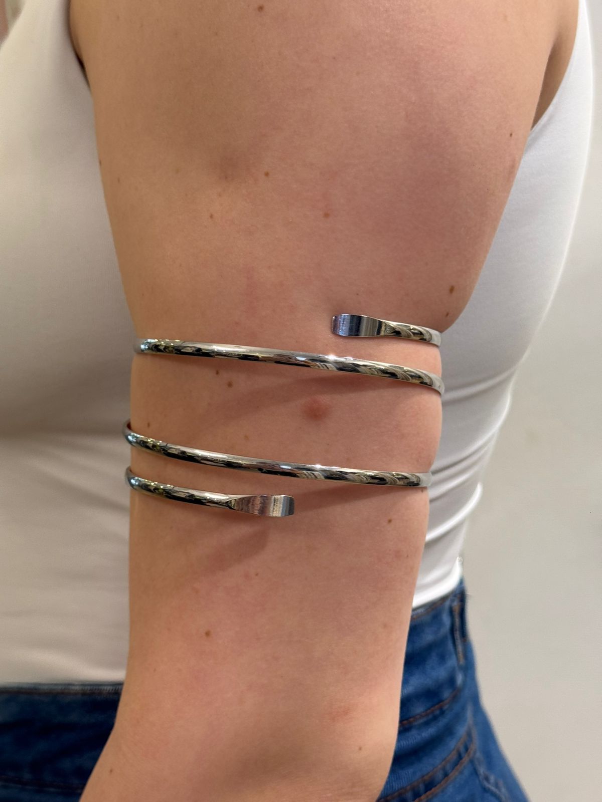 Bracelete prata três tiras