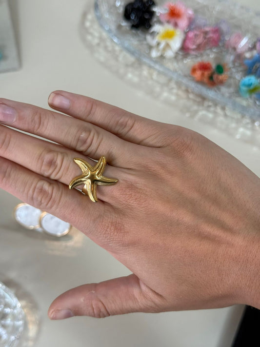 Anel Dourado estrela do mar