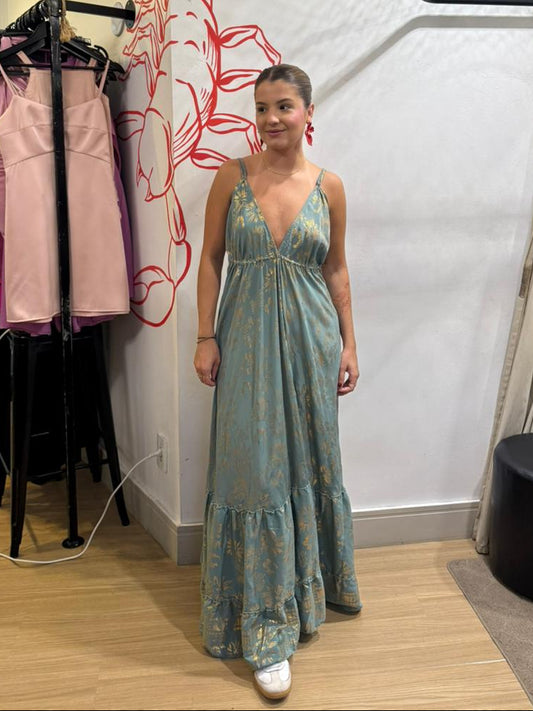 Vestido Longo Estilo Indiano