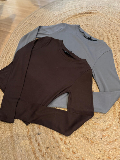 Cropped básico canelado