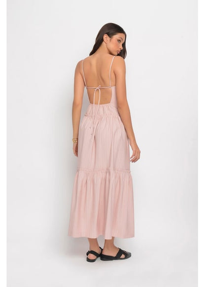 Vestido Midi Camadas Maquinetado